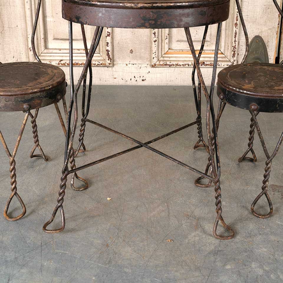 Doll Size Ice Cream Parlor Table & Chairs Set image 3