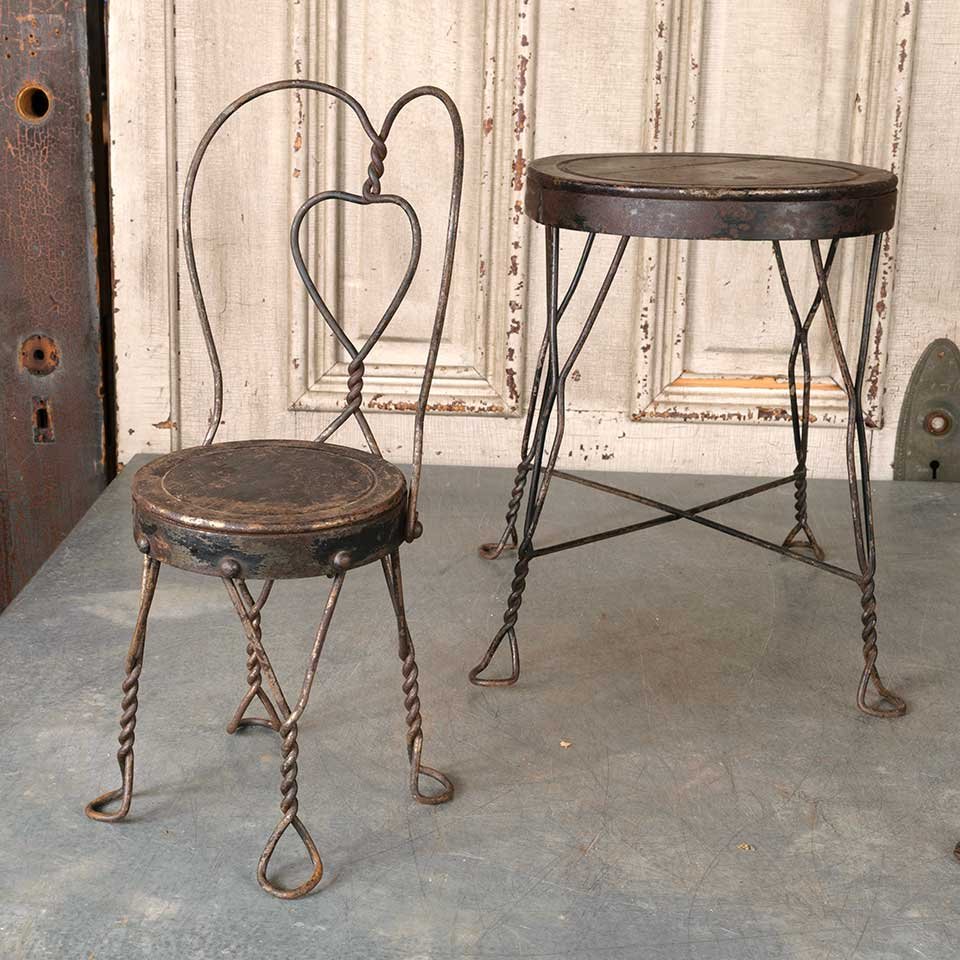 Doll Size Ice Cream Parlor Table & Chairs Set image 4