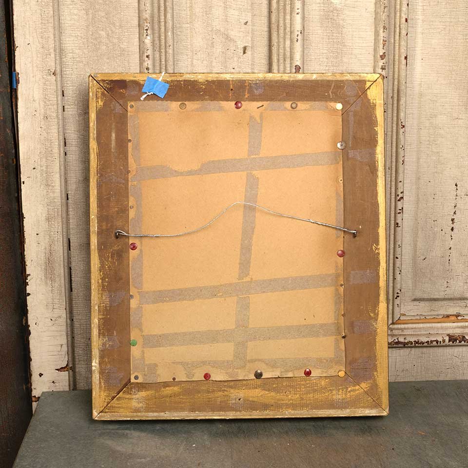 17x20 Antique Wood & Gesso Framed Mirror image 8