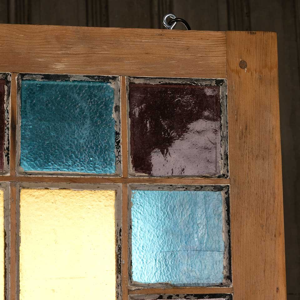 24x37 Antique Colored Glass Window Sash image 6