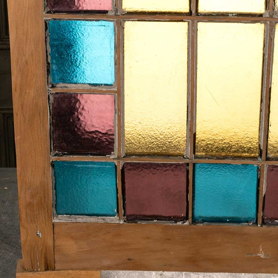 24x37 Antique Colored Glass Window Sash image 7