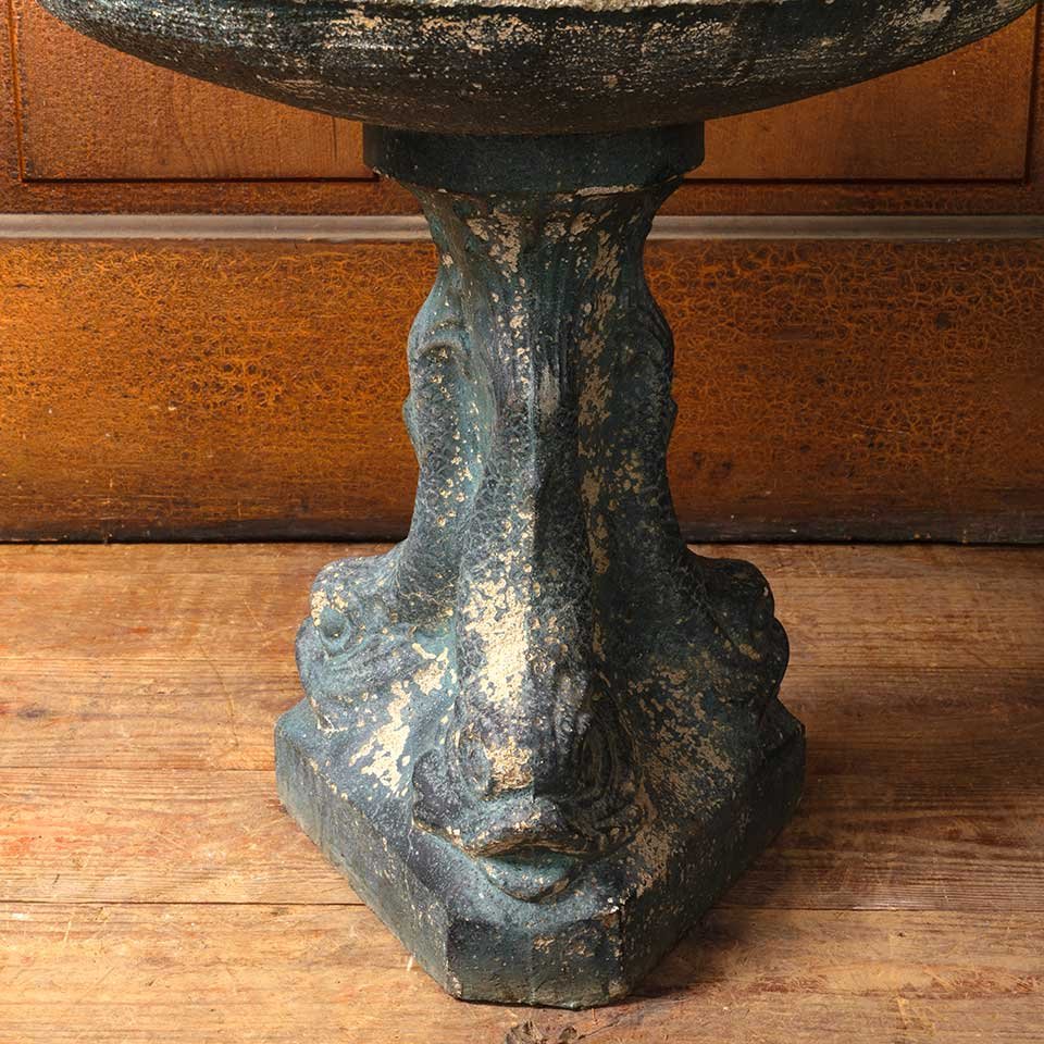 19x19 Vintage Cast Concrete Garden Birdbath image 2