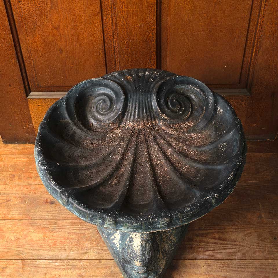 19x19 Vintage Cast Concrete Garden Birdbath image 4