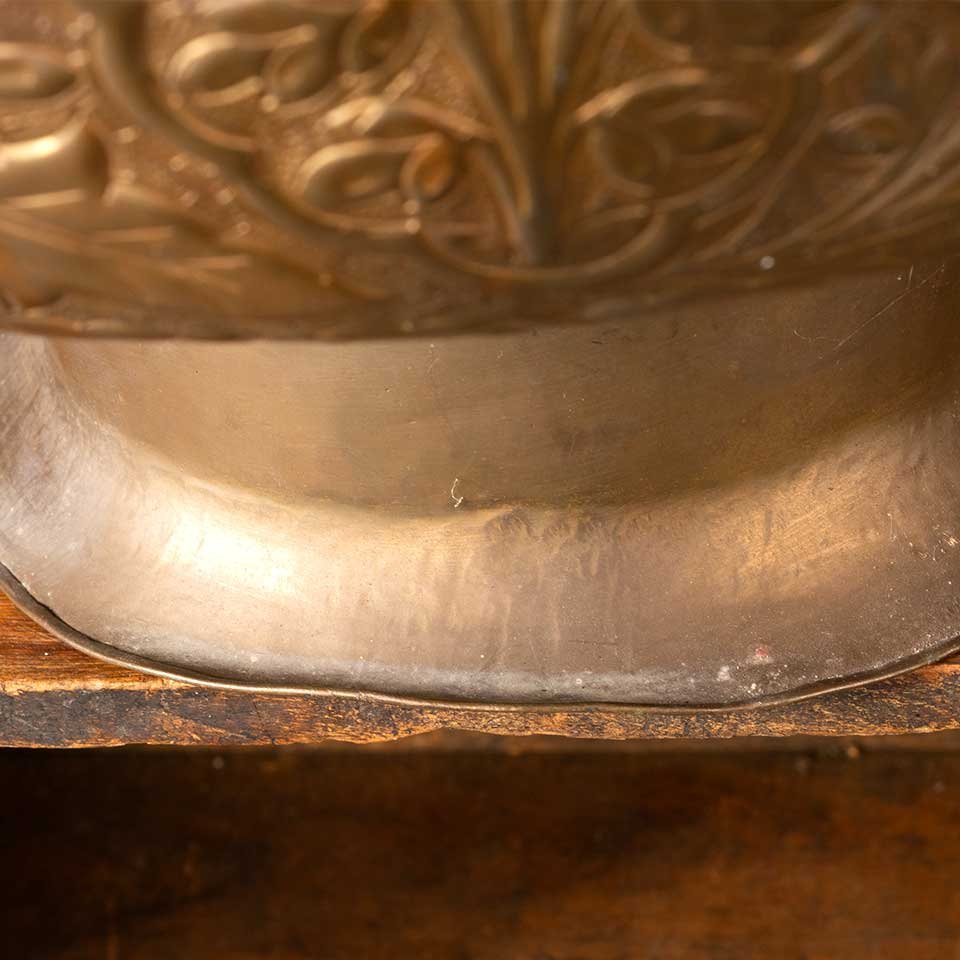 14x27 Large Vintage Ornate Brass Vase image 5