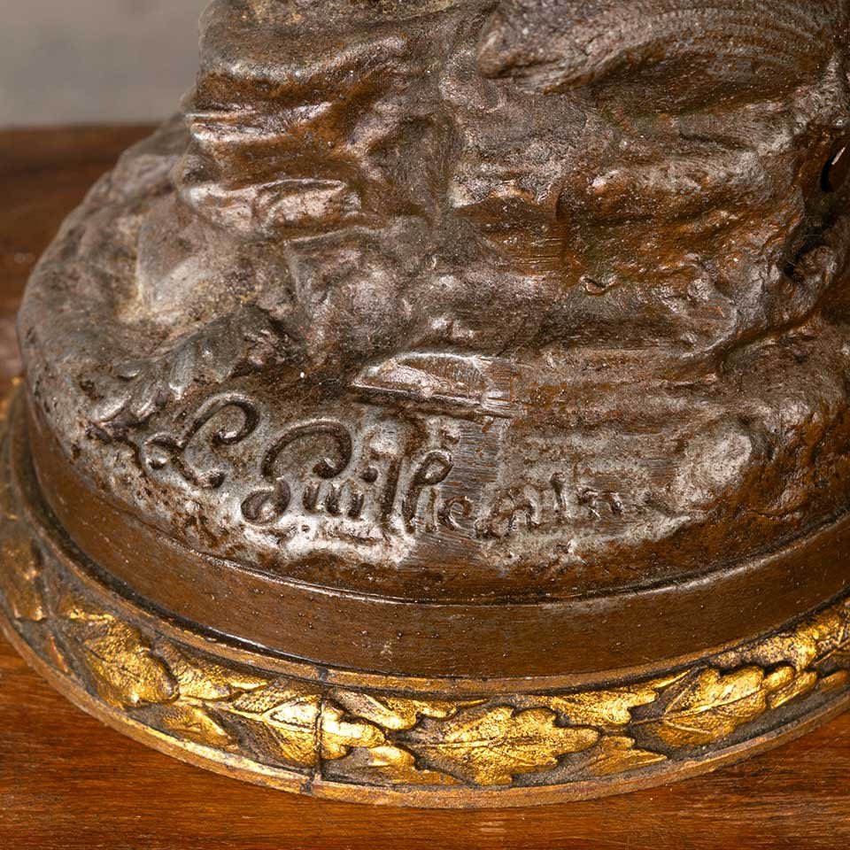 24" Art Nouveau Figural Newel Post Lamp image 4