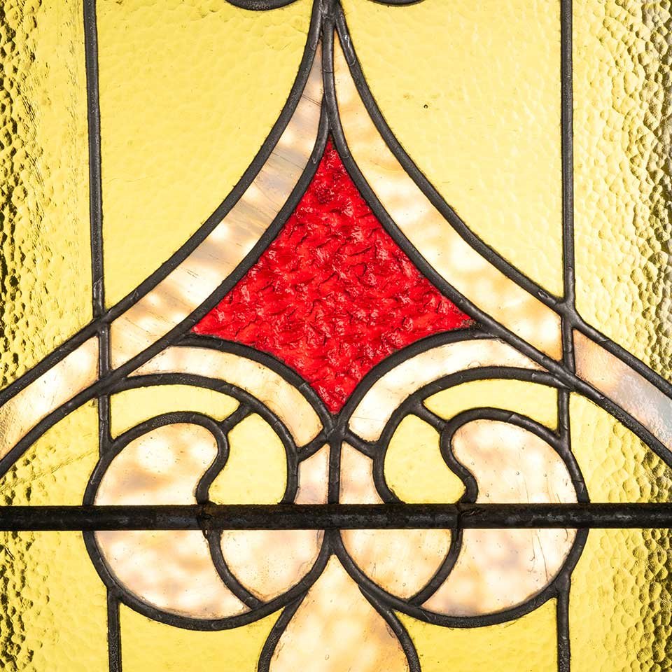 22x39 Antique Stained Glass Window Sash image 5