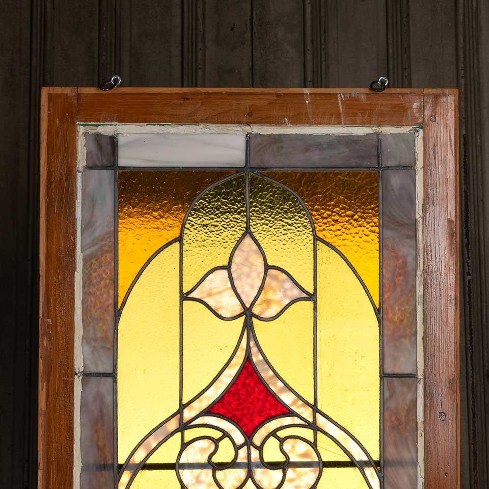 22x39 Antique Stained Glass Window Sash image 7