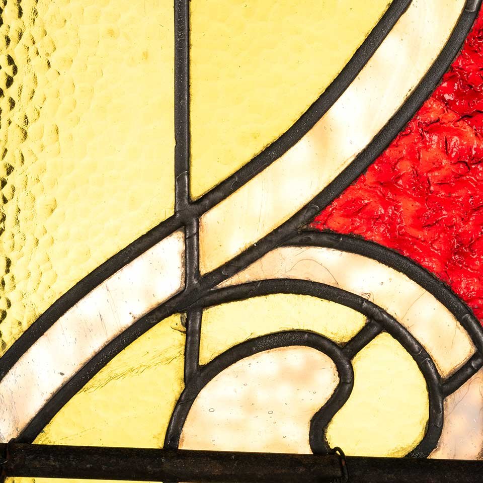 22x39 Antique Stained Glass Window Sash image 4