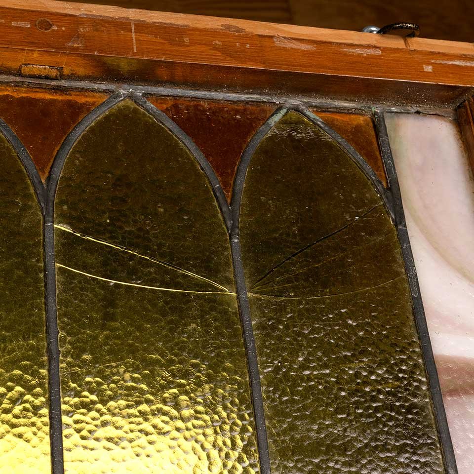 23x43 Antique Stained Glass Window Sash image 3