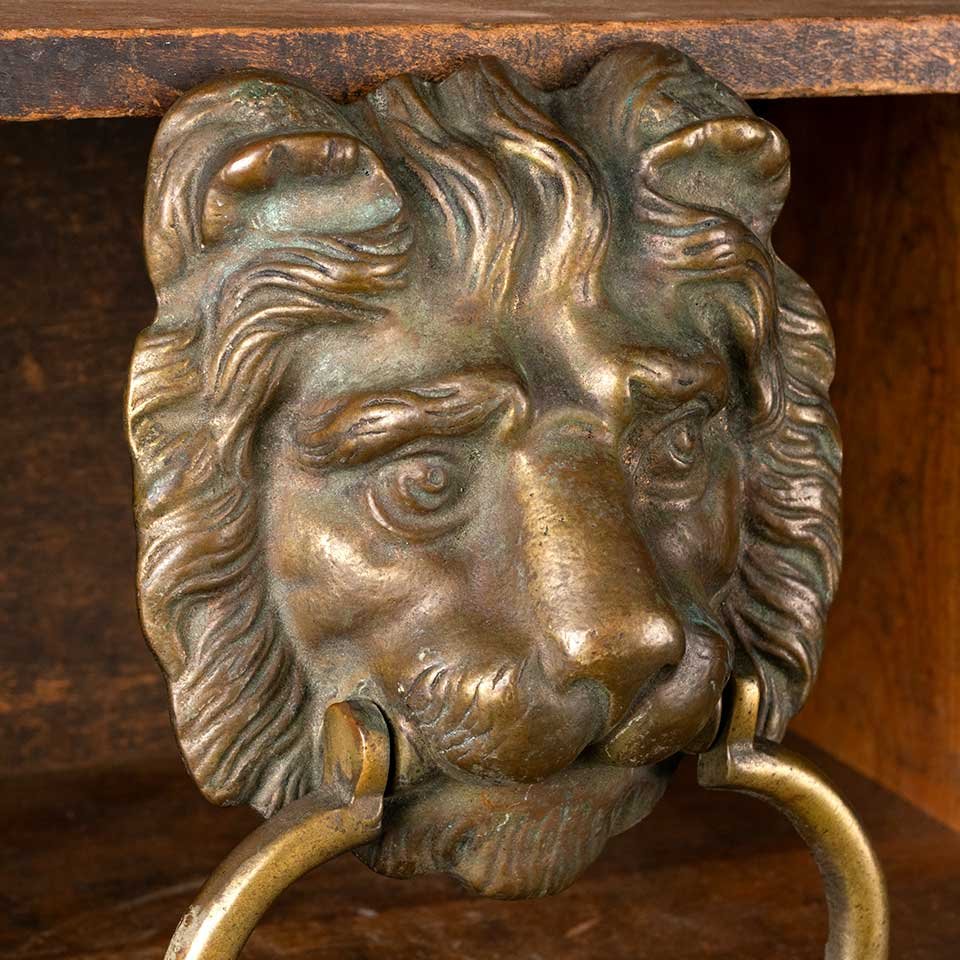 5x8 Vintage Cast Brass Lion Door Knocker image 4