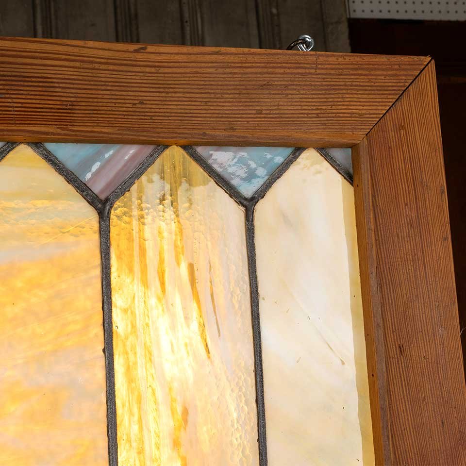 25x35 Framed Antique Stained Glass Window image 2