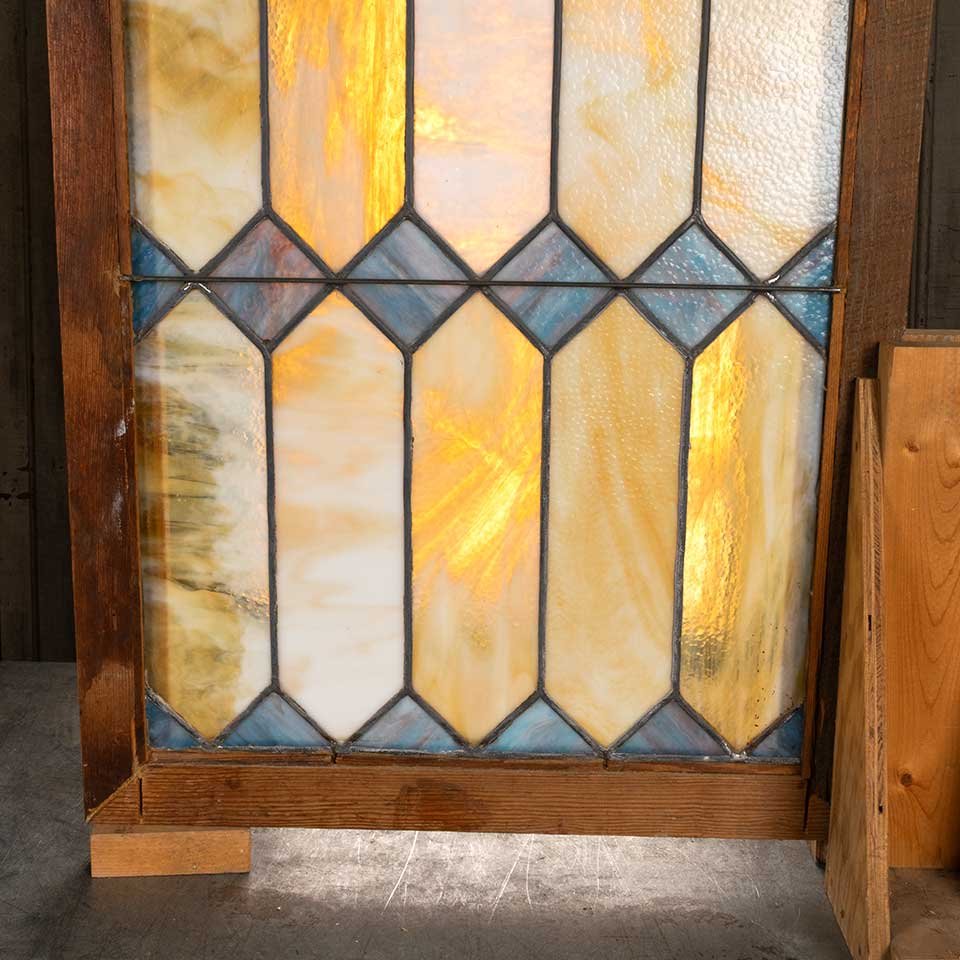 25x35 Framed Antique Stained Glass Window image 7
