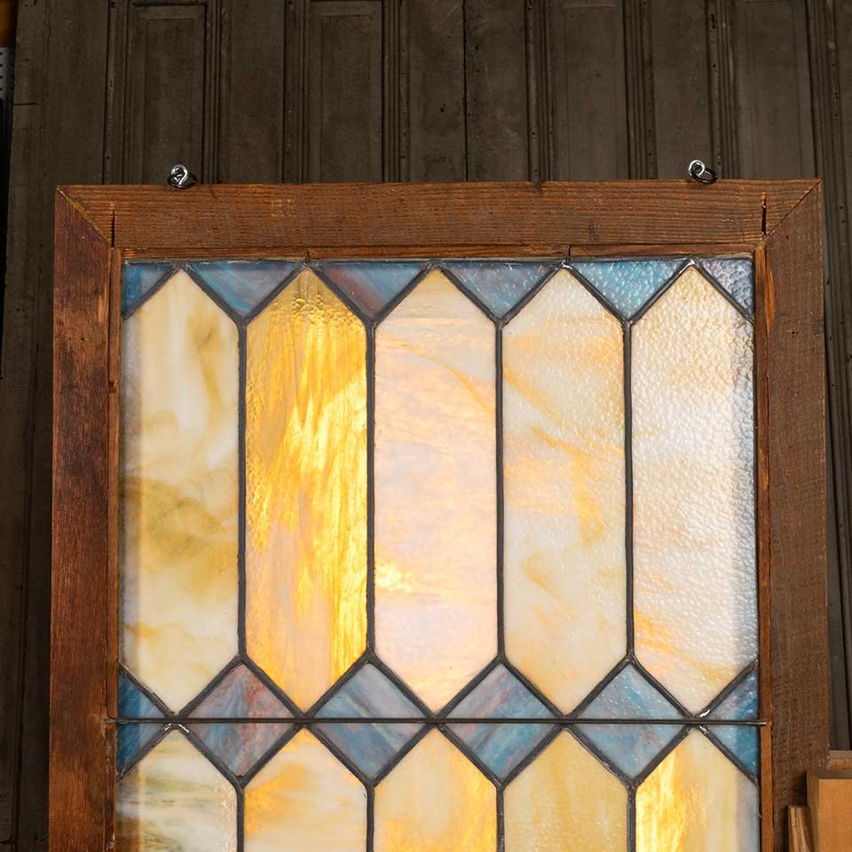 25x35 Framed Antique Stained Glass Window image 8