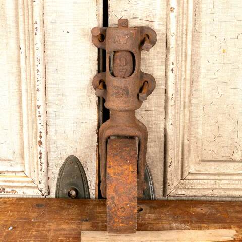 #10917 Antique Cast Iron Factory Cart Caster Wheel image 3