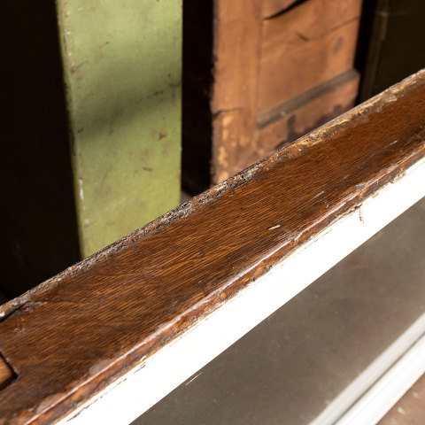 #14319 38x19 Salvaged Oak Transom Window image 4