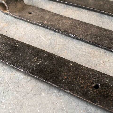 #15199 Antique Wrought Iron Strap Door Hinges image 4