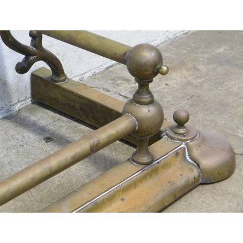 #16591 Antique Brass Fireplace Fender image 4