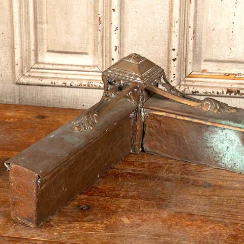 #16626 Antique Copper Wrapped Fireplace Fender image 8