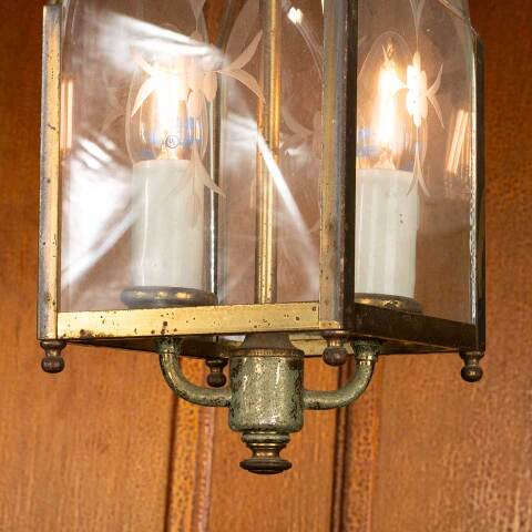 #18550 Salvaged Vintage 2 Bulb Ceiling Light Fixture image 4