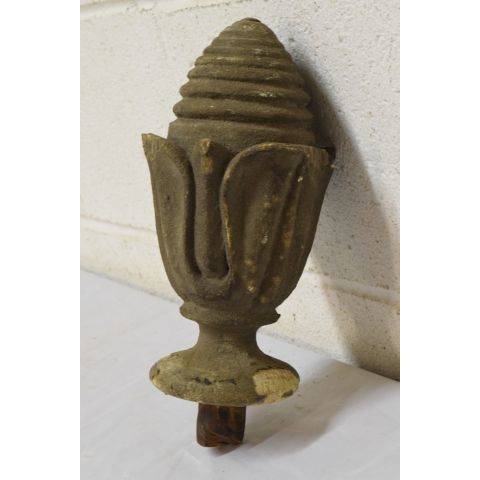 #23406 Salvaged Large Antique Turned Wood Finial image 2
