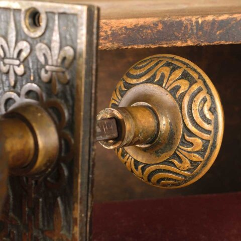 #23607 Antique Mallory Wheeler Door Hardware Set image 7