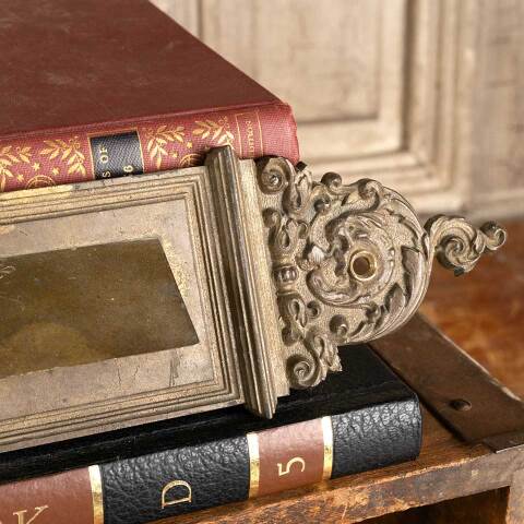 #23983 Antique Ornate Brass Door Mail Slot image 5