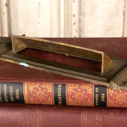 #23983 Antique Ornate Brass Door Mail Slot image 6