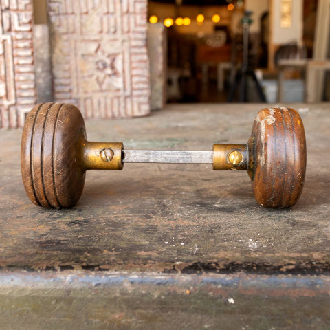 #24263 Antique Turned Wood Doorknobs image 3