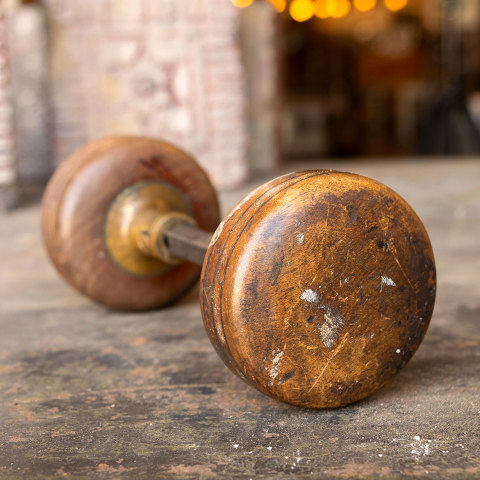 #24263 Antique Turned Wood Doorknobs image 4