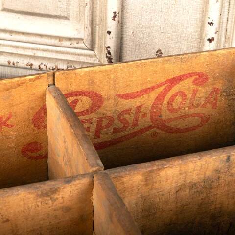 #25112 Antique PEPSI-COLA Wood Bottle Crate image 3