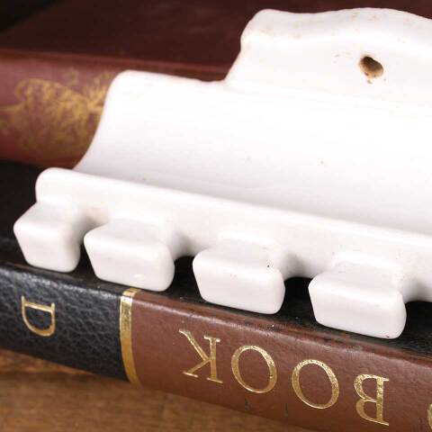 #26951 Antique Porcelain Toothbrush Holder image 3