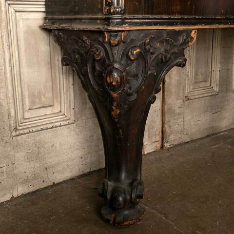 #27308 Antique Bookcase with Carved Piano Legs image 3