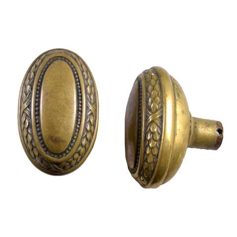 #27366 Antique Oval Doorknobs image 2