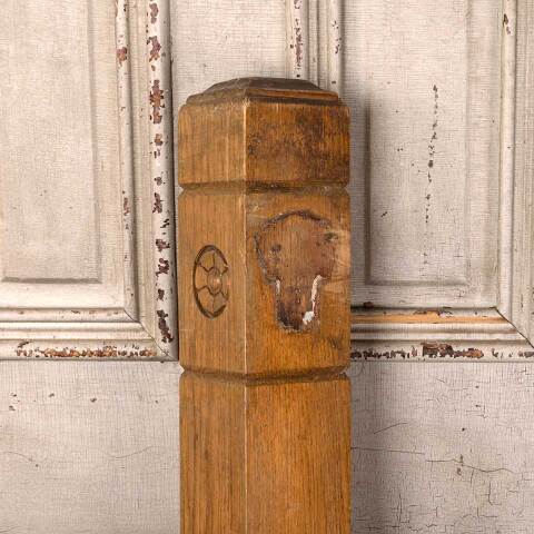 #27778 Salvaged Antique Oak Staircase Newel Post image 6