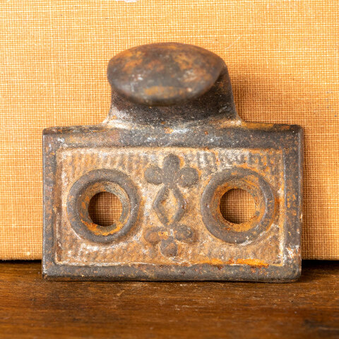 #28499 Antique Ornate Cast Iron Window Sash Lift image 2