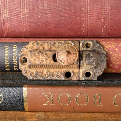 #30337 Antique Ornate Victorian Cabinet Latch image 2