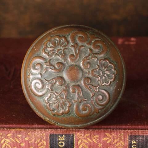 #30441 Antique Ornate Brass Sargent Single Doorknob image 3