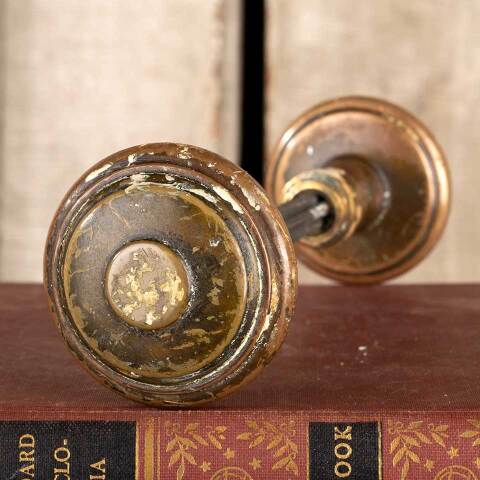#30613 Salvaged Antique Solid Brass Doorknobs image 4