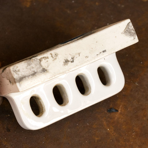 #31969 White Porcelain Toothbrush Holder image 3