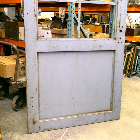 #32211 Salvaged Industrial Metal Half Lite Door image 2