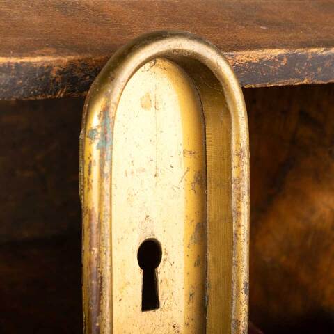 #32251 Antique Solid Brass Oval Pocket Door Pull image 4