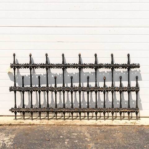 #33917 Salvaged Antique Cast Iron Garden Fence image 7