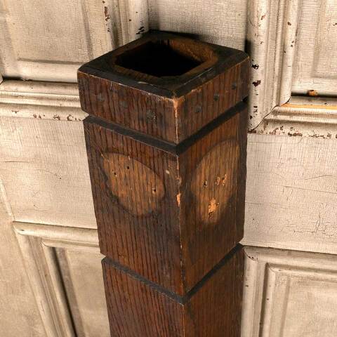 #35488 Salvaged Antique Oak Staircase Newel Post image 6