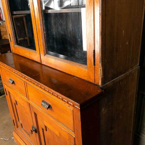 #35549 46x103 Salvaged Oak Built-In China Cabinet image 7