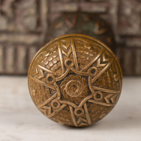 #35635 Antique Norwalk Bronze Doorknobs image 2