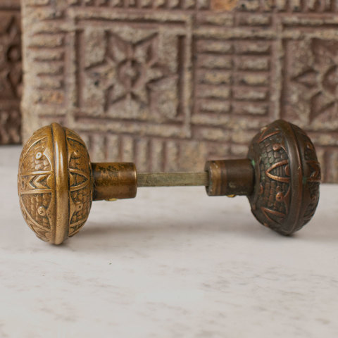 #35635 Antique Norwalk Bronze Doorknobs image 4