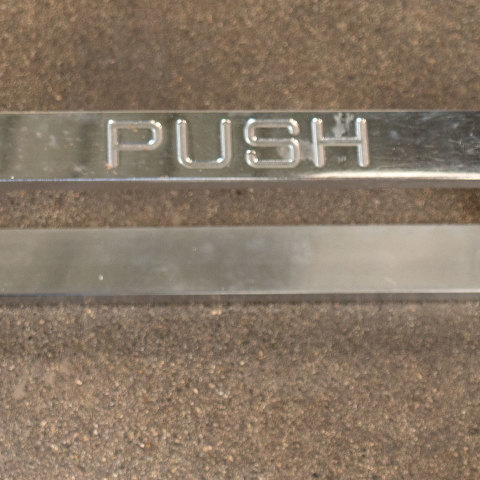 #36412 Salvaged Chrome Entry Door Bars image 7