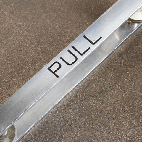 #36412 Salvaged Chrome Entry Door Bars image 2