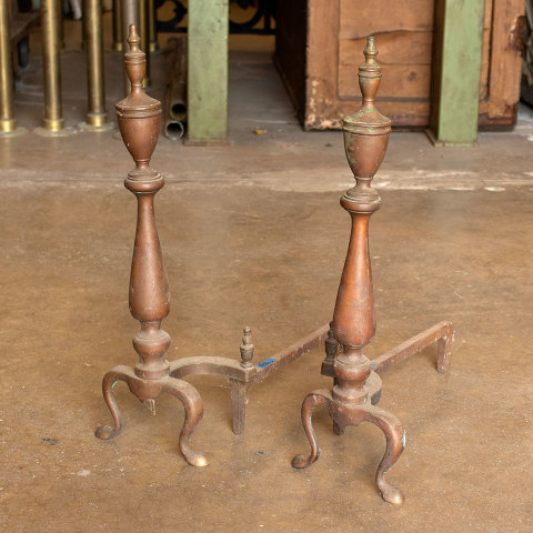 #37770 Brass Fireplace Andirons image 6