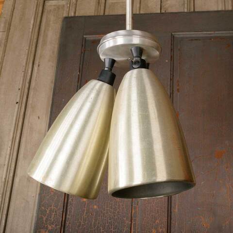 #37861 Salvaged Vintage 3 Bulb Metal Light Fixture image 6